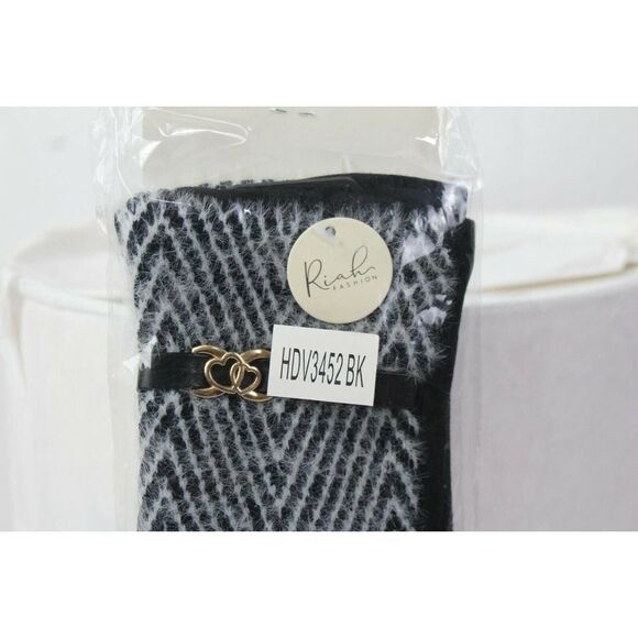 ladies black& white fashion gloves - Picture 2 of 2